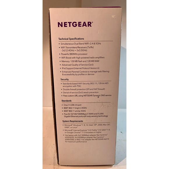 Netgear R6220 AC1200 Smart Wi-Fi 4-Port Router w/ Adapter - Picture 10 of 11
